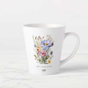 Caneca De Café Latte Buquê do Jardim Inglês Melhor Dia de as mães da Mã