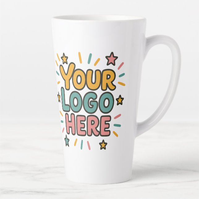 Caneca De Café Latte Business, Company, Advertising Your Logo Here (Direita)