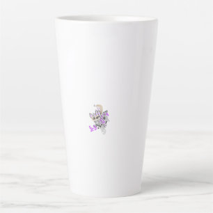 Caneca De Café Latte Butterfly Fairy Tattoo Vetor - Vintage Floral Art