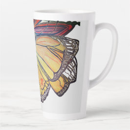Caneca De Café Latte Butterfly landing on flower collection