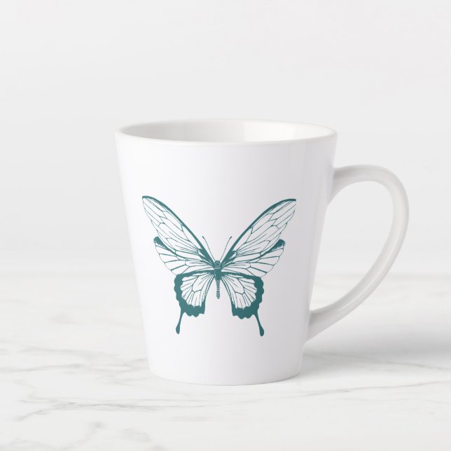 Caneca De Café Latte Butterfly Latte Mug (Direita)