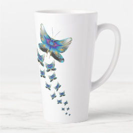 Caneca De Café Latte Butterfly Parade Mug – Vivid Flight in Color