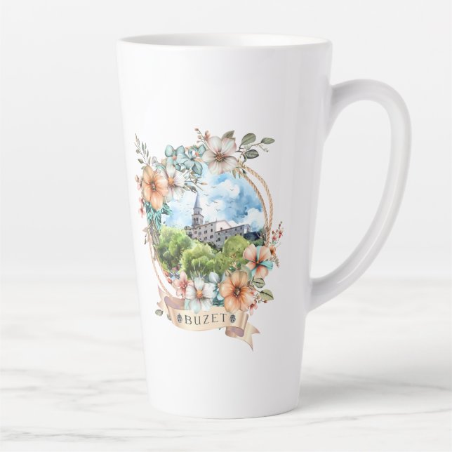 Caneca De Café Latte Buzet Croatia (Direita)