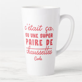 Caneca De Café Latte Ça ou une paire de chaussettes