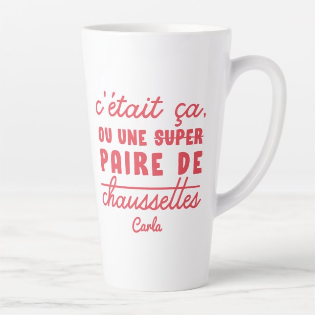 Caneca De Café Latte Ça ou une paire de chaussettes (Direita)