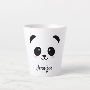 Caneca De Café Latte Cabeça de panda Kawaii personalizada
