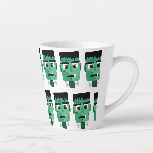 Caneca De Café Latte Cabeça do Monstro de Frankenstein (Direita)
