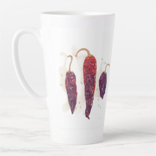 CANECA DE CAFÉ LATTE CABEÇAS DE PIMENTA CANECA ALTA PARA LATTE