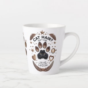 Caneca De Café Latte Cabelo de Gato Não se importa com Lata Latte - Gat