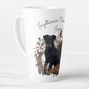 Caneca De Café Latte Caça alemã Terrier (Jagdterrier)