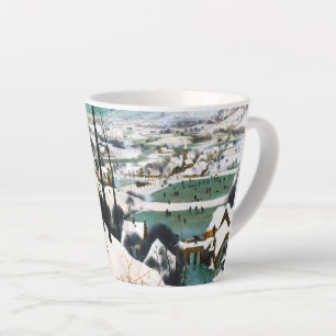 Caneca De Café Latte Caçadores na Paisagem da Neve Pieter Bruegel