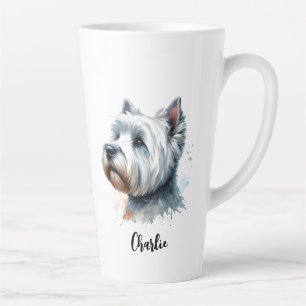 Caneca De Café Latte Cachorro Cachorro Mole Personalizado