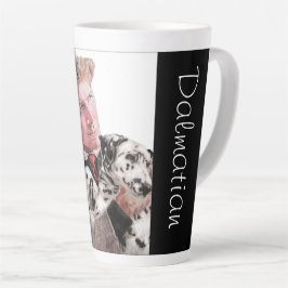 Caneca De Café Latte Cachorro Dalmático Cachorro Branco Bonitinho Preto