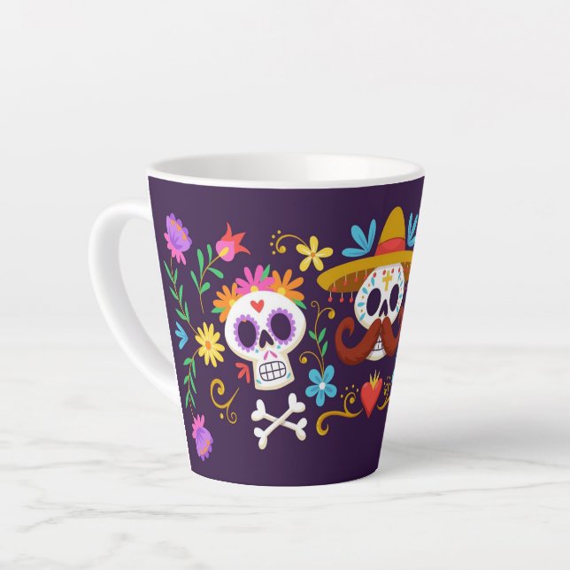 Caneca De Café Latte Cachorro de AÇÚCAR Halloween Lata de Café (Ângulo esquerdo)