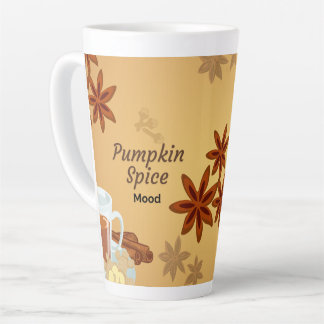 Caneca De Café Latte Cachorro de Café - "Pumpkin Spice Mood"