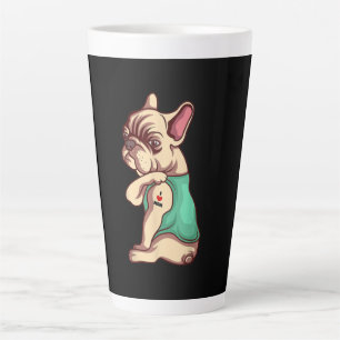 Caneca De Café Latte Cachorro Francês Adoro Mamãe Tatuagem Dom