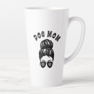 Caneca De Café Latte Cachorro Mãe Legal Mamãe Maluca Aviadora Solar Ócu