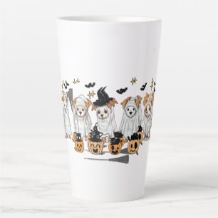 Caneca De Café Latte Cachorro Preto Ghost Gata Pumpkin HalloweenLatte M