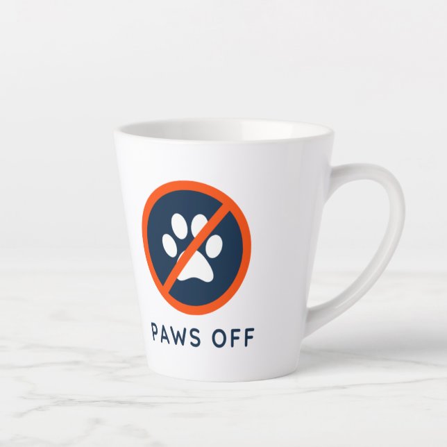 Caneca De Café Latte CachorroDesaparecido - patas desligadas - 12 oz (Direita)