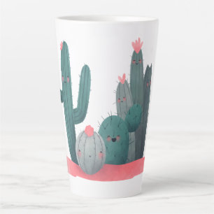 Caneca De Café Latte cacto fofo