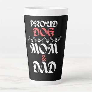 CANECA DE CAFÉ LATTE CÃES DE CÃO E CÃES DE CACHORRO E PAI ADORAM PETS