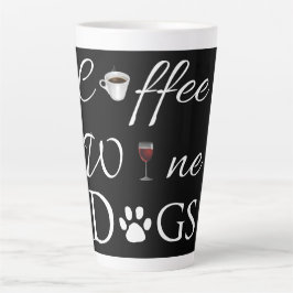 Caneca De Café Latte Cães de Vinho Café Lã