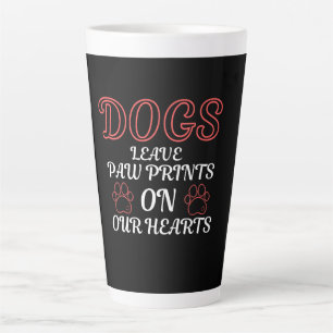 CANECA DE CAFÉ LATTE CÃES DEIXAM PEGADA NO NOSSO CORAÇÃO AMANTES DE ANI