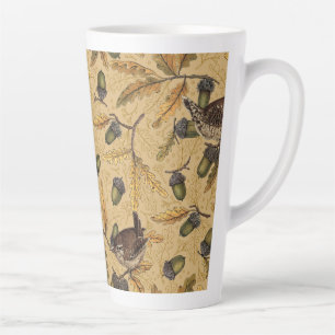 Caneca De Café Latte Cães e bolotas de mel