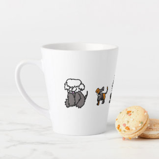 Caneca De Café Latte Cães Elementais