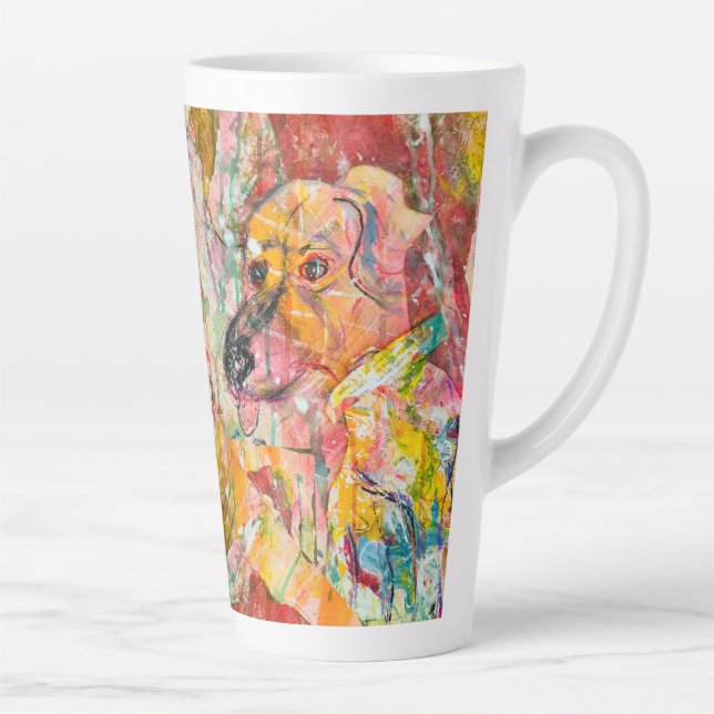 Caneca De Café Latte Cães são Mágicos (Direita)