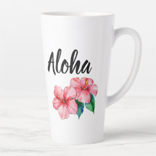 Caneca De Café Latte Café Aloha Floral