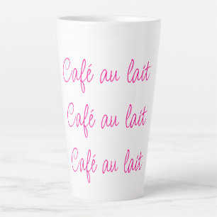 Caneca De Café Latte Café au lait   Na moda simples