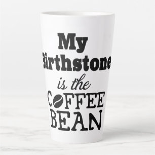 Caneca De Café Latte Café Bean Birthstone Latte Mug