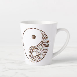Caneca De Café Latte Café Bean Yin/Yang Latte Mug