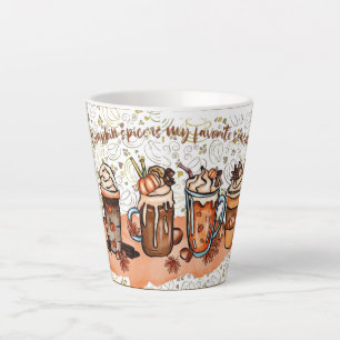 Caneca De Café Latte café com especiarias de abóbora