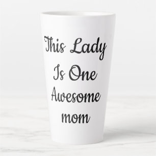 Caneca De Café Latte Café com Rótulo Elegante "Uma Mãe Incrível"