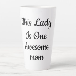 Caneca De Café Latte Café com Rótulo Elegante "Uma Mãe Incrível"