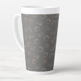 Caneca De Café Latte Café Croissants