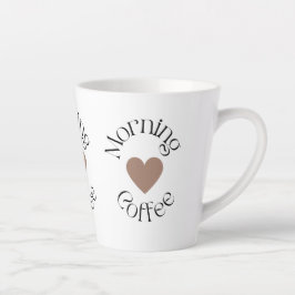 Caneca De Café Latte Café da Manhã Coração, Presente para Amantes de Ca