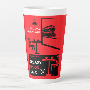 Caneca De Café Latte Café da Manhã Inglês Greasy Spoon
