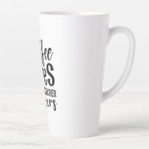 Caneca De Café Latte Café de Arte de Professores Me Dá Poderes De Pro