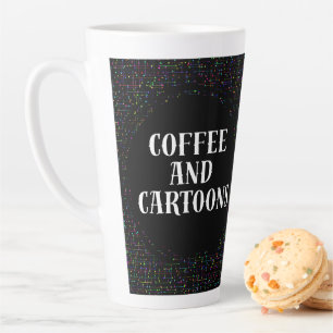 Caneca De Café Latte Café e Desenhos Animados