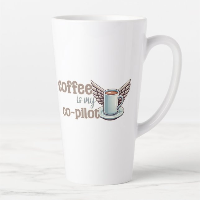Caneca De Café Latte Café é meu copiloto (Direita)