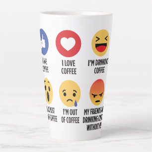 Caneca De Café Latte Café Emojis