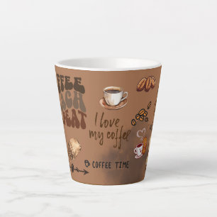 Caneca De Café Latte café ensine repetir