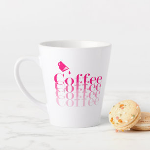 Caneca De Café Latte Café espresso mocha tons rosa