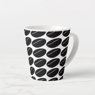 Caneca De Café Latte Café Feijão Preto – Design de Café Minimalista Ous