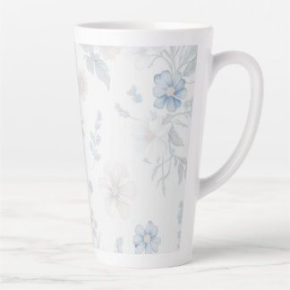 Caneca De Café Latte café floral