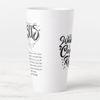 Caneca De Café Latte Café Latte - Oração da Salvação - Fé