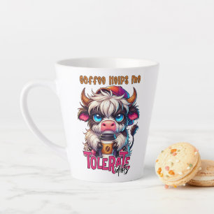Caneca De Café Latte Café Me Ajuda a Tolerar Idiotas